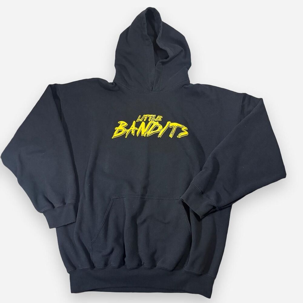Gildan Men's Black and Navy Hoodie